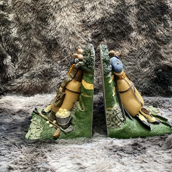 Graphics Golf Bag, Golf Clubs, Golf Shoes, Golf Course 90s Vintage Bookends - Picture 2 of 16